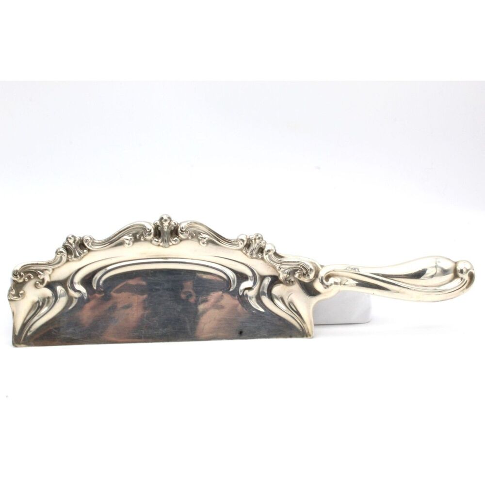 Antique Ornate Silverplate Crumber Crumb Catcher Butler Knife Reed & Barton